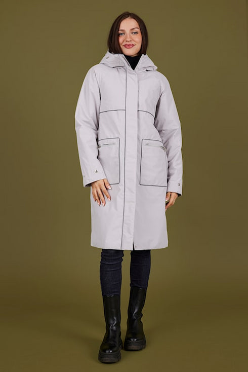 Normann Knee-Length Hooded Rain Coat 4364-4559-0